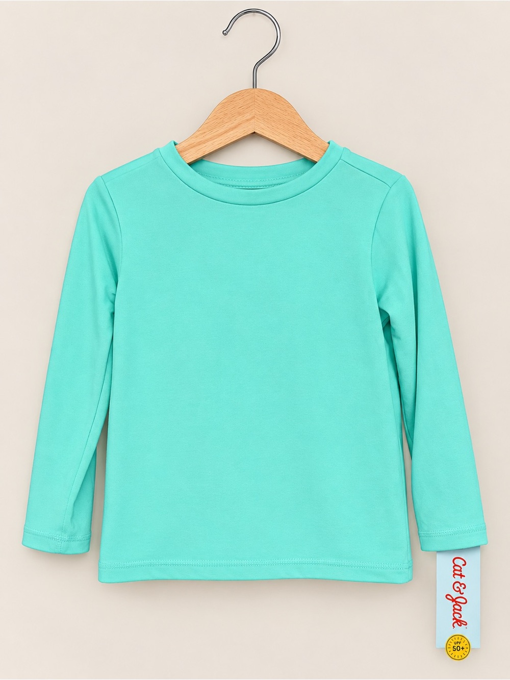 Cat & Jack Kids' Long Sleeve Swim Rashguard - Aqua/Turquoise